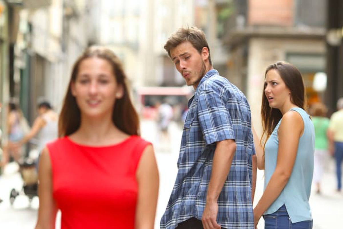 Distracted Boyfriend meme about Rad Power Bikes