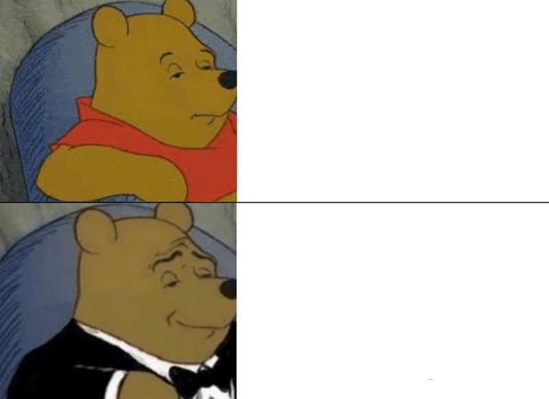 Tuxedo Winnie The Pooh meme about Rad Power Bikes