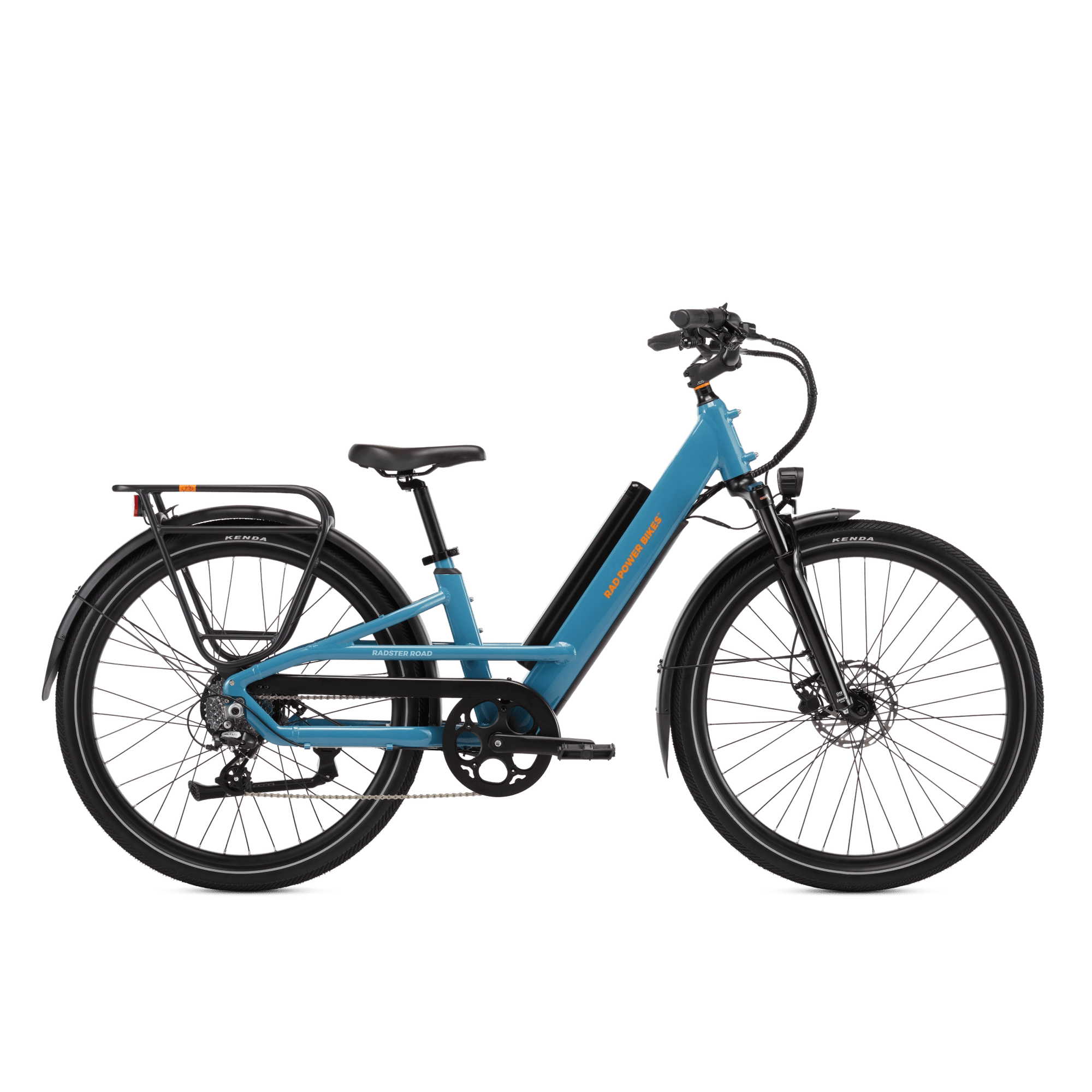 A bay blue Radster Road electric commuter bike