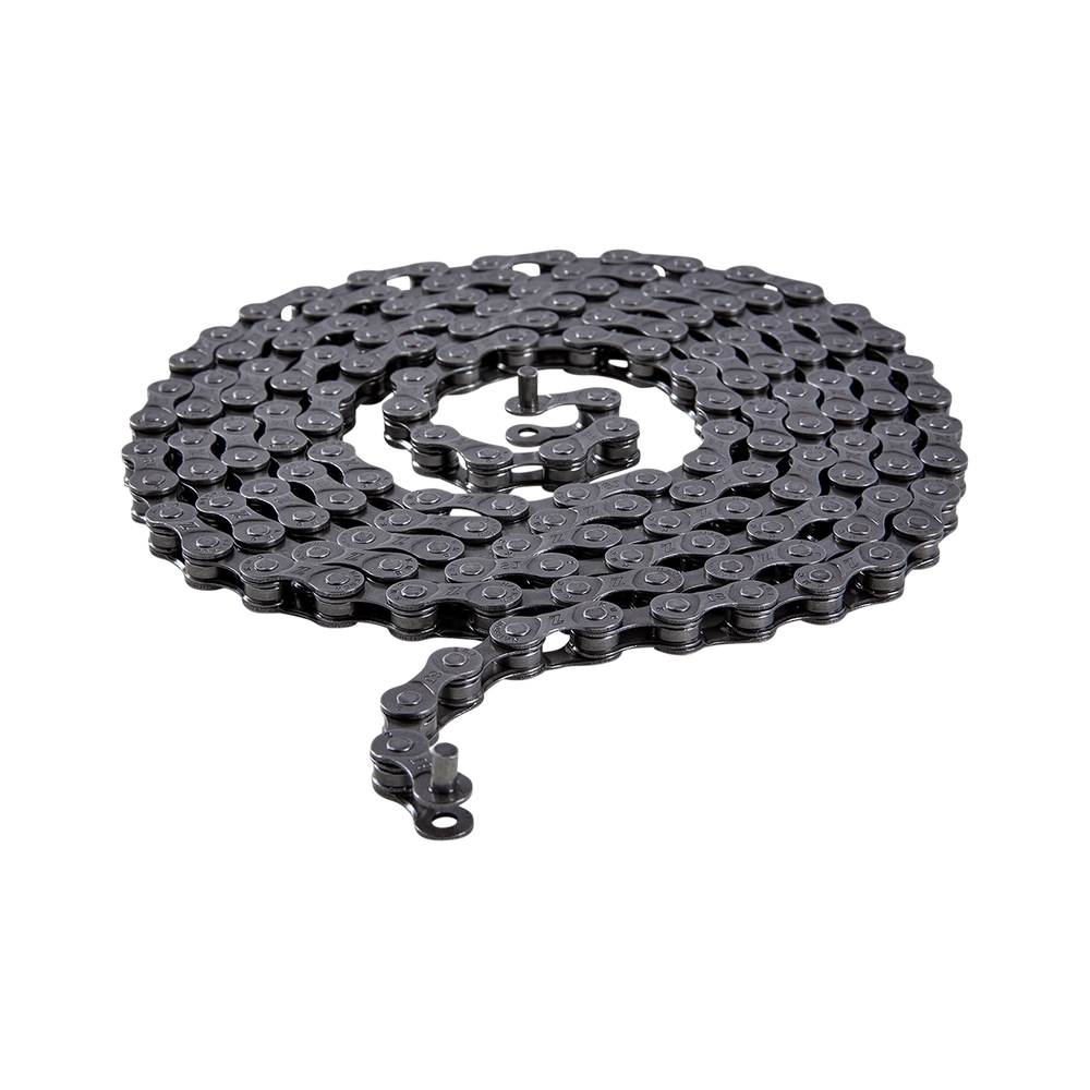 A coiled bike chain